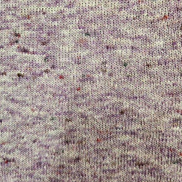 Colette Marled Knit Fringe Cowl Womens XL Purple Sweater Career career Preppy - Picture 7 of 10